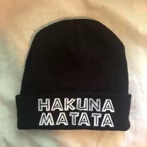 “Hakuna Matata” Black Beanie